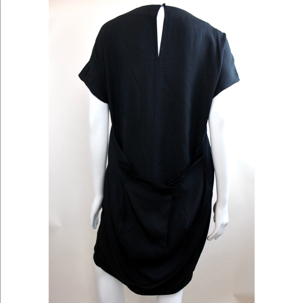 Philip Lim Silk Statement Collar Shift Dress LBD - Picture 6 of 8